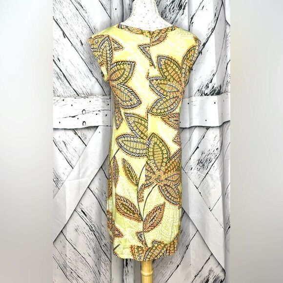 Trina Turk Bold Printed Shift Dress Boat Neck M - Picture 2 of 5